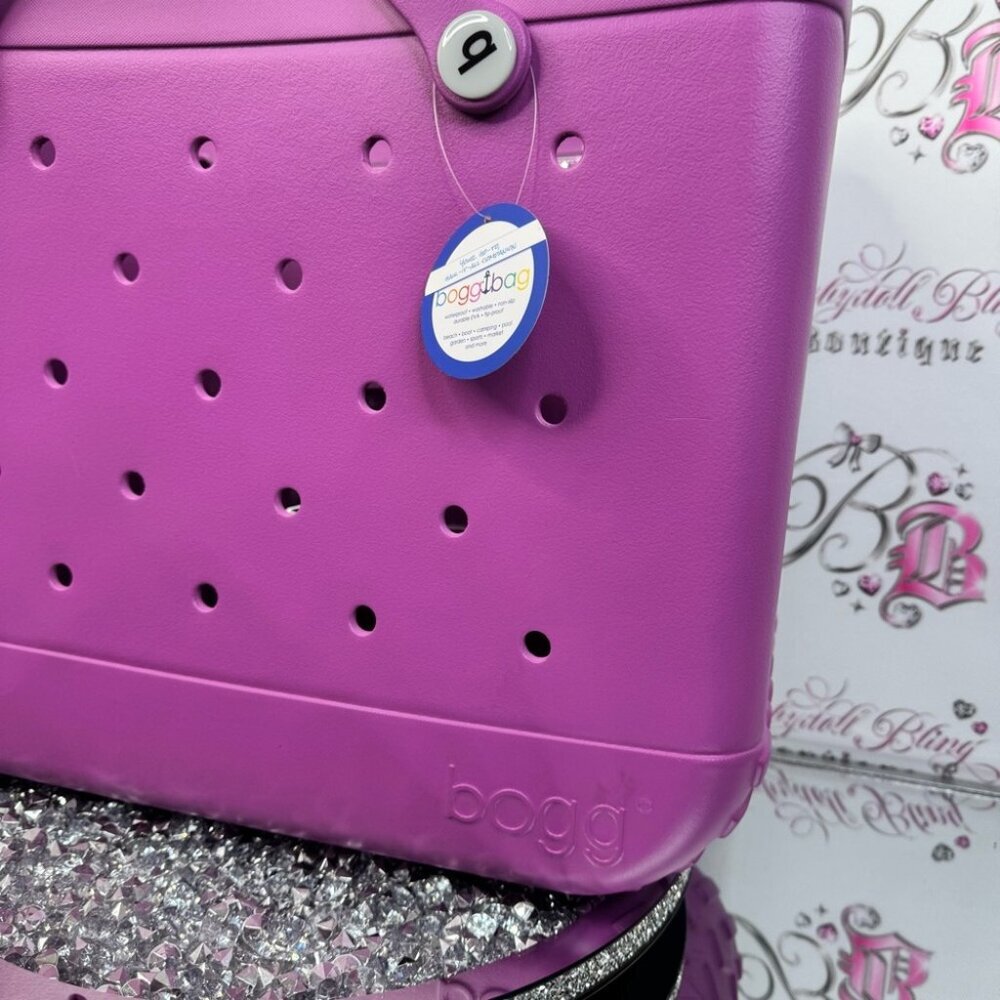 Bogg Bag large Purple Tote raspberry rare discontinued color sherbet purple pink - Picture 11 of 11
